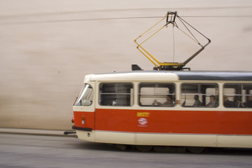 Fototapeta na wymiar bok tramwaju