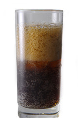 glass with soda