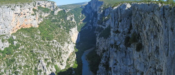 deep canyon, verdon gorges, azur coast, south of france, panoram