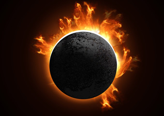 Obraz premium detailed total eclipse