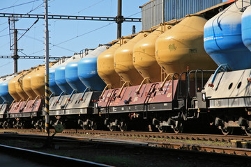 Fototapeta na wymiar train containers