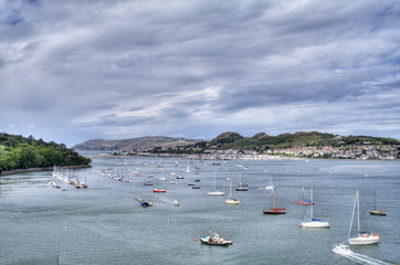 Obraz premium great orme from conwy castle