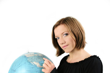 Fototapeta premium business - globus - frau