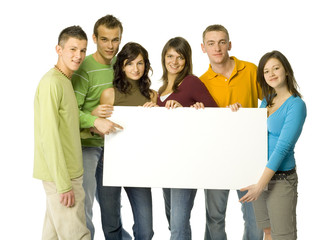 teenagers with board