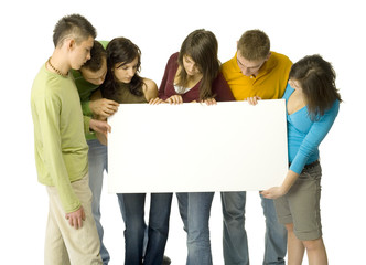 teenagers with board