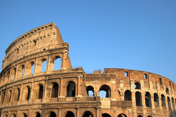 famous colosseum or coliseum in rome