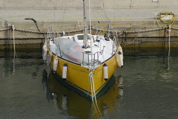 boat in harbor