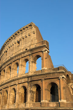 famous colosseum or coliseum in rome