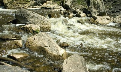 water over rocks
