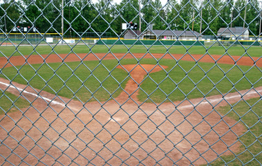 behind home plate