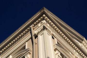 historical building and skies