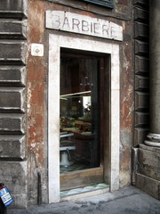 Fototapeta na wymiar Barbershop rzym