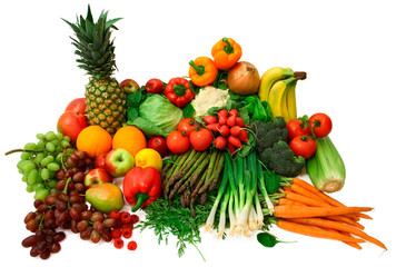 fresh vegetables and fruits