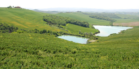 paesaggio di asciano nelle crete senesi