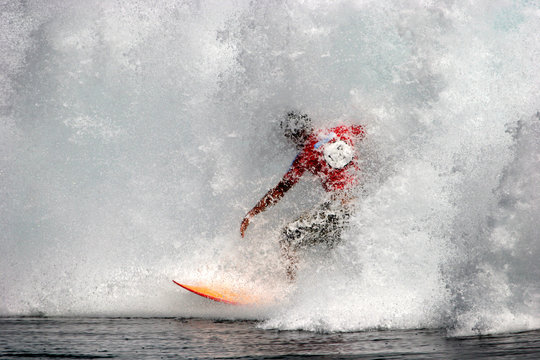 surfeur teahupoo