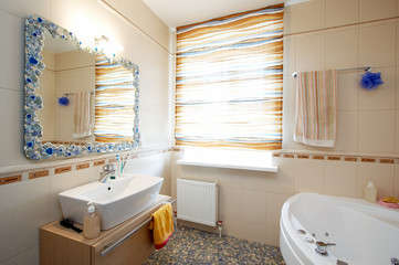 beautiful mirror and washstand