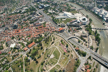 areal view of the skopje - macedonia