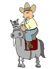 cowboy riding high