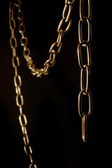 chain in black background