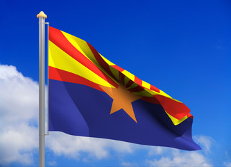 arizona flag (include clipping path)
