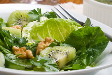 sharp and sweet green salad