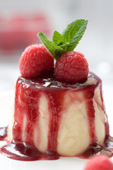 delicious panna cotta dessert