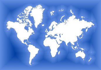 map of the world on blue gradient background