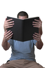 book lover man (with clipping path)