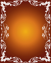 abstract floral border frame