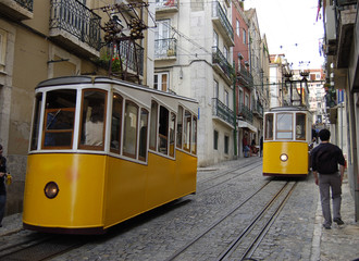 Plakat tramwaje w Lizbonie