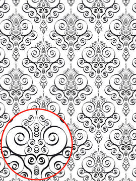 damask style pattern