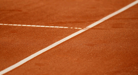 lines at tennis court