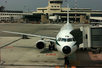 airplane at the terminal