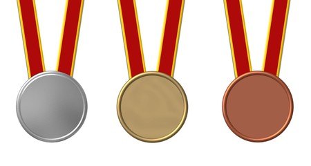gold silver bronze medal