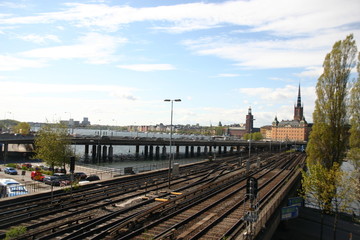 Fototapeta premium stockholm port railways