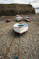 boat in clovelly harbour