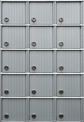rows of mailboxes
