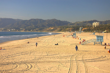 Naklejka premium santa monica beach