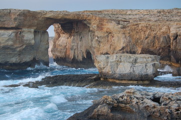 Blaues Fenster auf Gozo, Malta