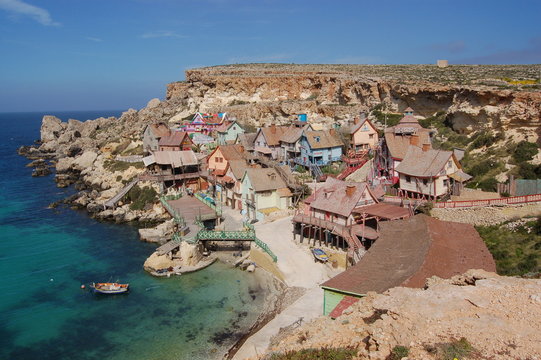 Filmset von Popeye auf Malta 