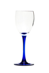 empty wine glass isolated on the white