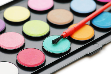 painter's palette isolated on the white  background