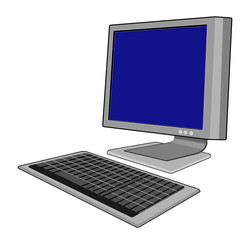 computer with keyboard