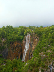 beautiful forest waterfall