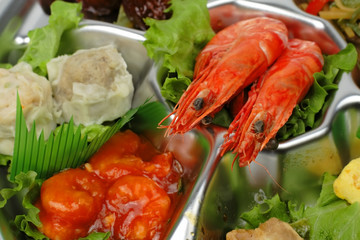 shrimp tray detail