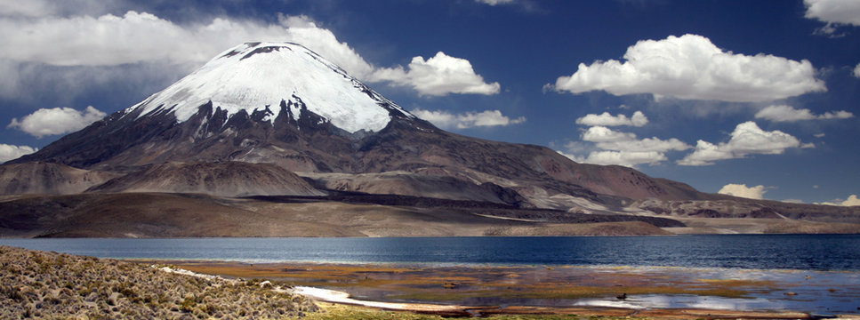 lake and vulcano panorama