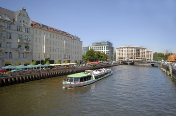 tourist boat on the river spree