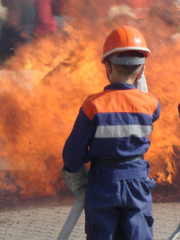 Naklejka premium fire brigade child 04