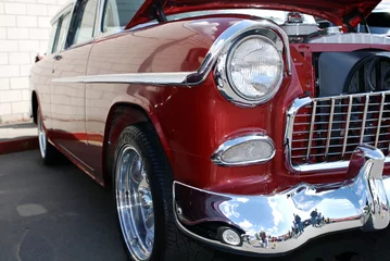 Crédence de cuisine en verre imprimé Vielles voitures beauté vintage rouge