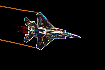 Fototapeta na wymiar neon f-15